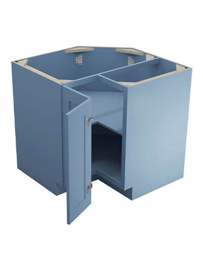 AX-LS3612S: Xterra Blue Shaker 36″ Easy Reach Corner Cabinet