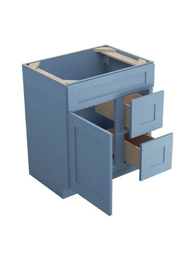 AX-S3021DR-34-1/2″: Xterra Blue Shaker 30″ Right Drawers (2) Vanity