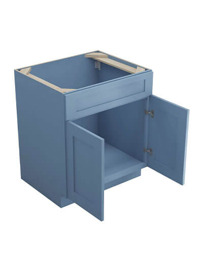 AX-SB30B: Xterra Blue Shaker 30″ 2 Door Sink Base Cabinet