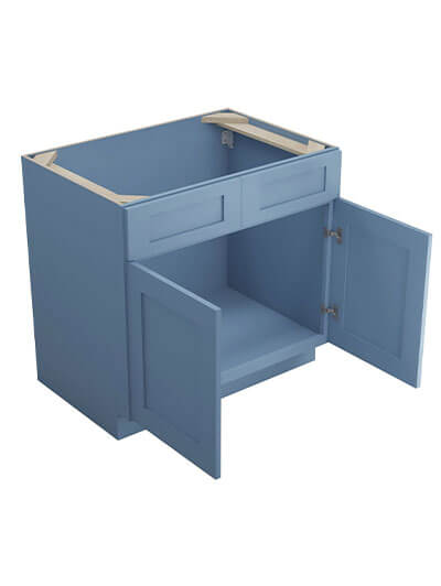 AX-SB36B: Xterra Blue Shaker 36″ 2 Door Sink Base Cabinet