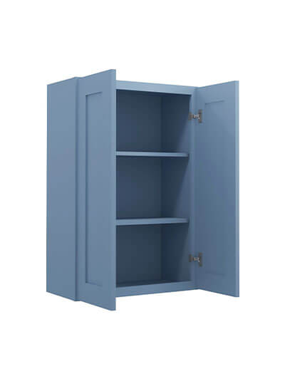 AX-W2436B: Xterra Blue Shaker 24″ Double Door Wall Cabinet