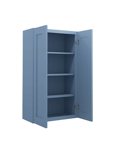 AX-W2442B: Xterra Blue Shaker 24″ Double Door Wall Cabinet