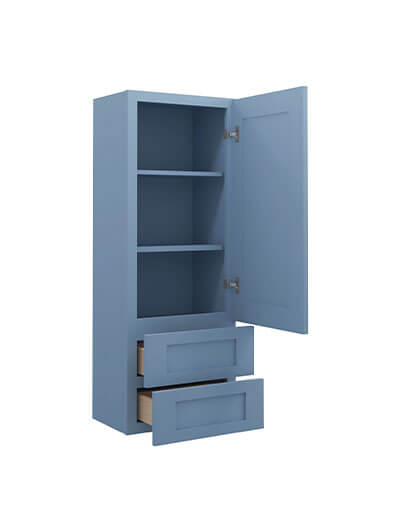 AX-W2D1848: Xterra Blue Shaker 18″ 2 Drawer Wall Cabinet