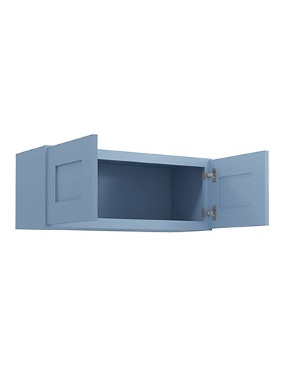 AX-W3012B: Xterra Blue Shaker 30″ Double Door Bridge Wall Cabinet