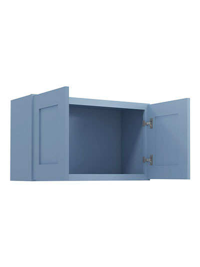 AX-W3018B: Xterra Blue Shaker 30″ Double Door Bridge Wall Cabinet