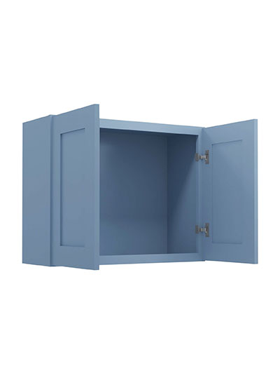 AX-W3024B: Xterra Blue Shaker 30″ Double Door Bridge Wall Cabinet