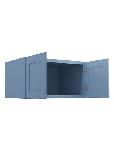 AX-W331824B: Xterra Blue Shaker 33″ Refrigerator Wall Cabinet 24″ Deep