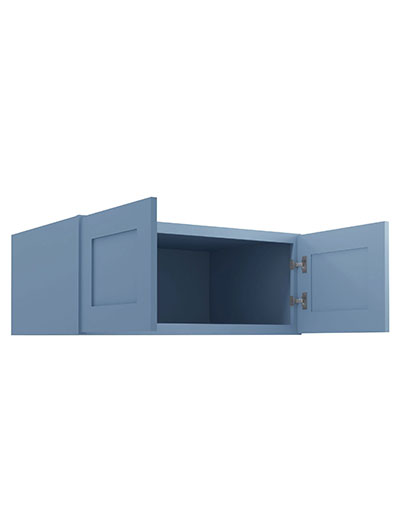 AX-W361524B: Xterra Blue Shaker 36″ Refrigerator Wall Cabinet 24″ deep