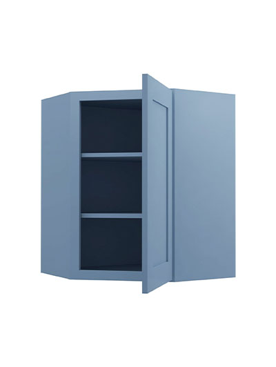 AX-WDC2430: Xterra Blue Shaker 24″ Diagonal Corner Wall Cabinet