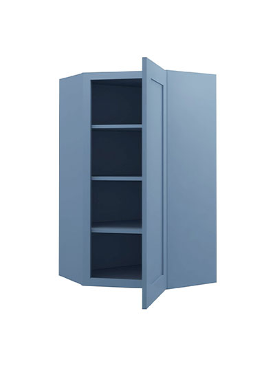AX-WDC2442: Xterra Blue Shaker 24″ Diagonal Corner Wall Cabinet