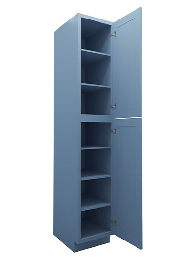AX-WP1896: Xterra Blue Shaker 18″ 2 Door Pantry Cabinet