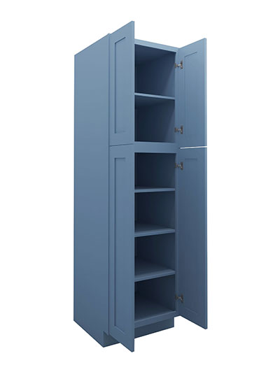 AX-WP2484B: Xterra Blue Shaker 24″ 4 Door Pantry Cabinet