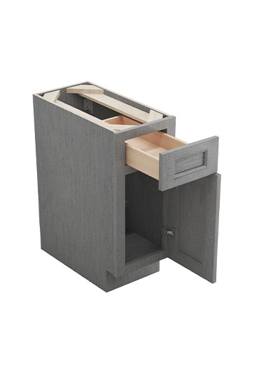 TG-B09: Midtown Grey 9″ 1 Drawer 1 Door Base Cabinet