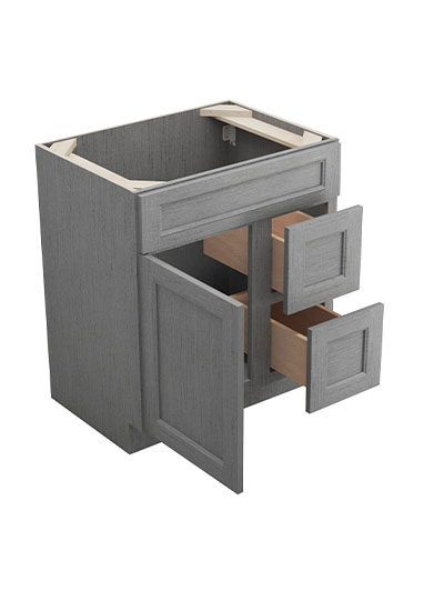 TG-S3021DR-34-1/2″: Midtown Grey 30″ Right Drawers (2) Vanity