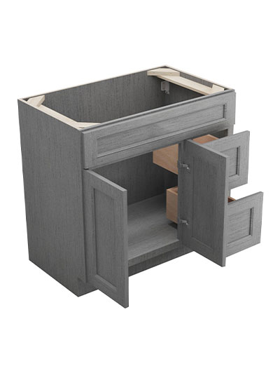 TG-S3621BDR-34-1/2″: Midtown Grey 36″ Right Drawers (2) Vanity