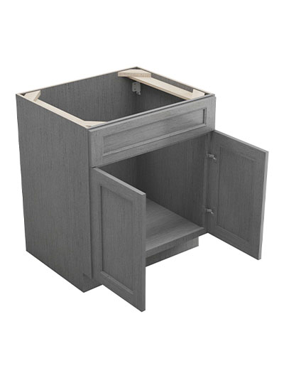 TG-SB30B: Midtown Grey 30″ 2 Door Sink Base Cabinet