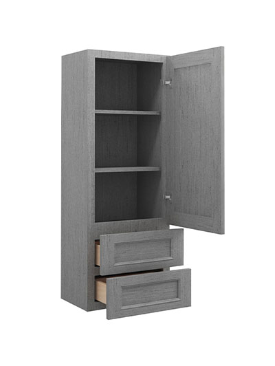 TG-W2D1848: Midtown Grey 18″ 2 Drawer Wall Cabinet