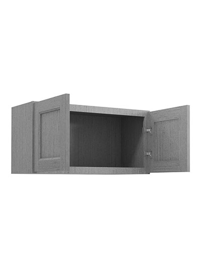 TG-W2415B: Midtown Grey 24″ Double Door Bridge Wall Cabinet