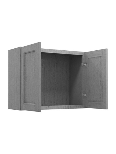 TG-W3024B: Midtown Grey 30″ Double Door Bridge Wall Cabinet
