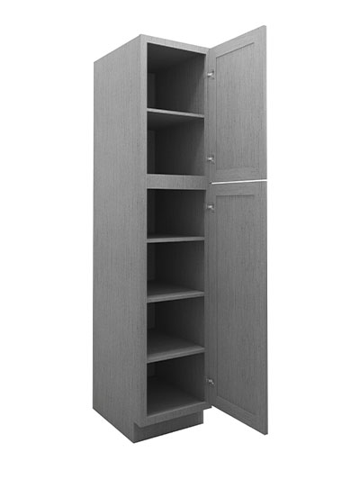 TG-WP1890: Midtown Grey 18″ 2 Door Pantry Cabinet