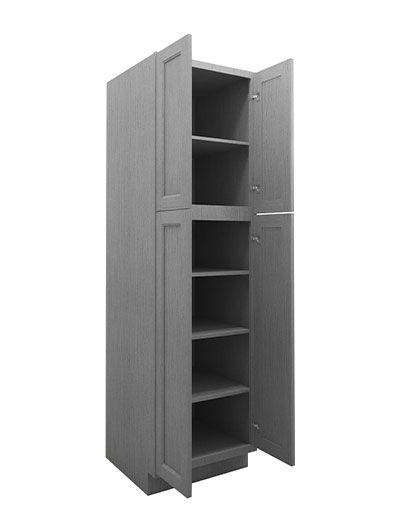 TG-WP2484B: Midtown Grey 24″ 4 Door Pantry Cabinet