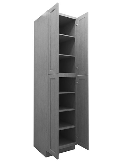 TG-WP2490B: Midtown Grey 24″ 4 Door Pantry Cabinet