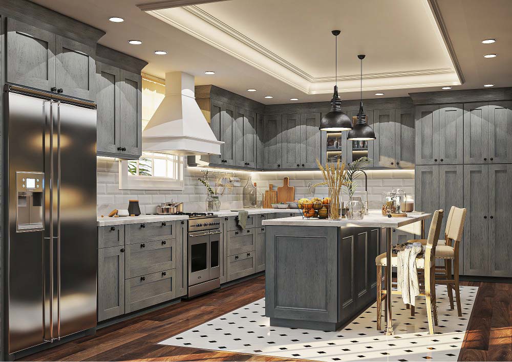 Nova Light Grey Shaker Midtown Grey Kitchen | Kitchen Design Inspiration | Cabinetselect.com