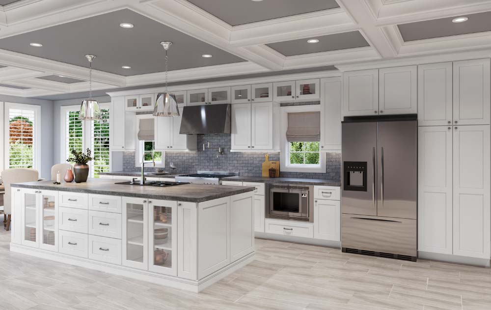Shaker White Kitchen Cabinets | Kitchen Design Inspiration | Cabinetselect.com
