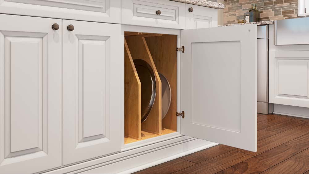 Tray Divider Close Up Kitchen Cabinets Accessories | Kitchen Design Inspiration | Cabinetselect.com
