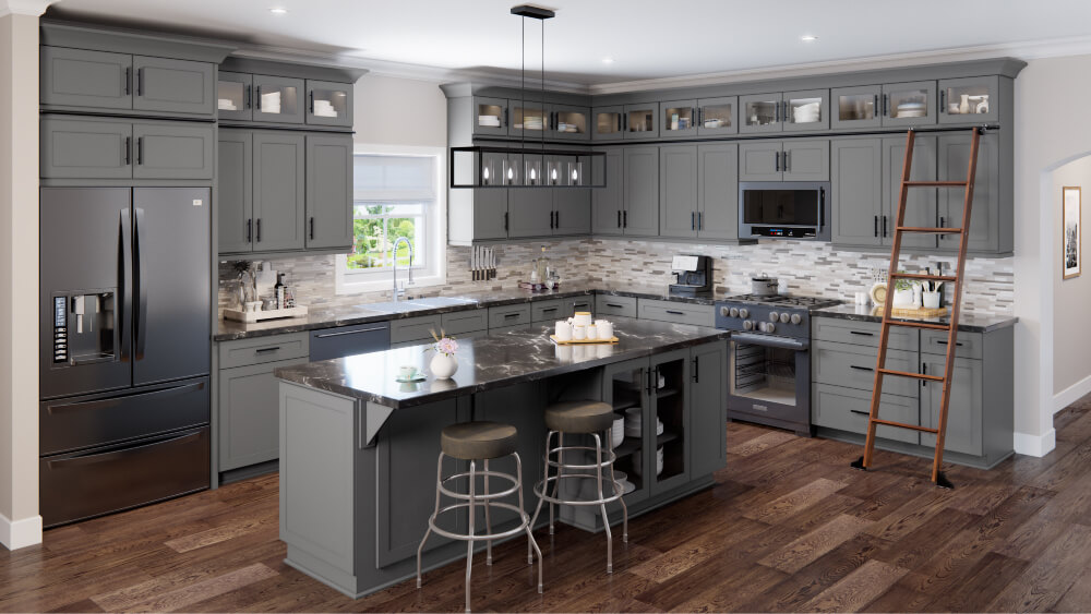 Grey Shaker Kitchen Cabinets | Kitchen Design Inspiration | Cabinetselect.com