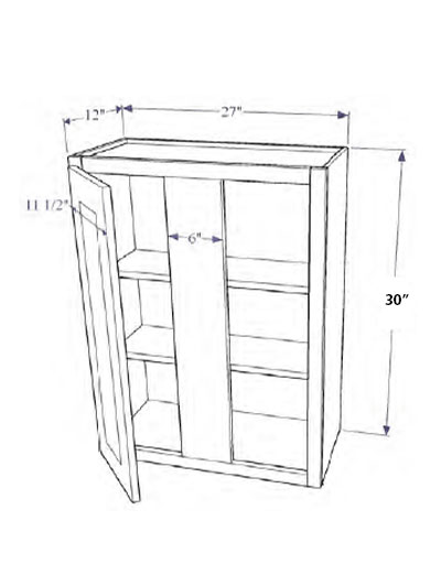 Natural Shaker 27″x30″ Wall Blind Corner Cabinet