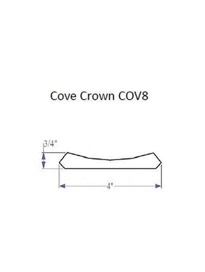 Natural Brown Shaker Cove Crown Molding
