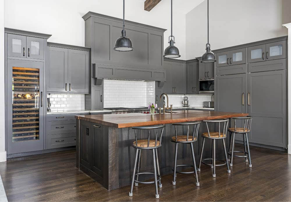 Shaker Grey Greystone Modern Industrial Kitchen | Kitchen Design Inspiration | Cabinetselect.com