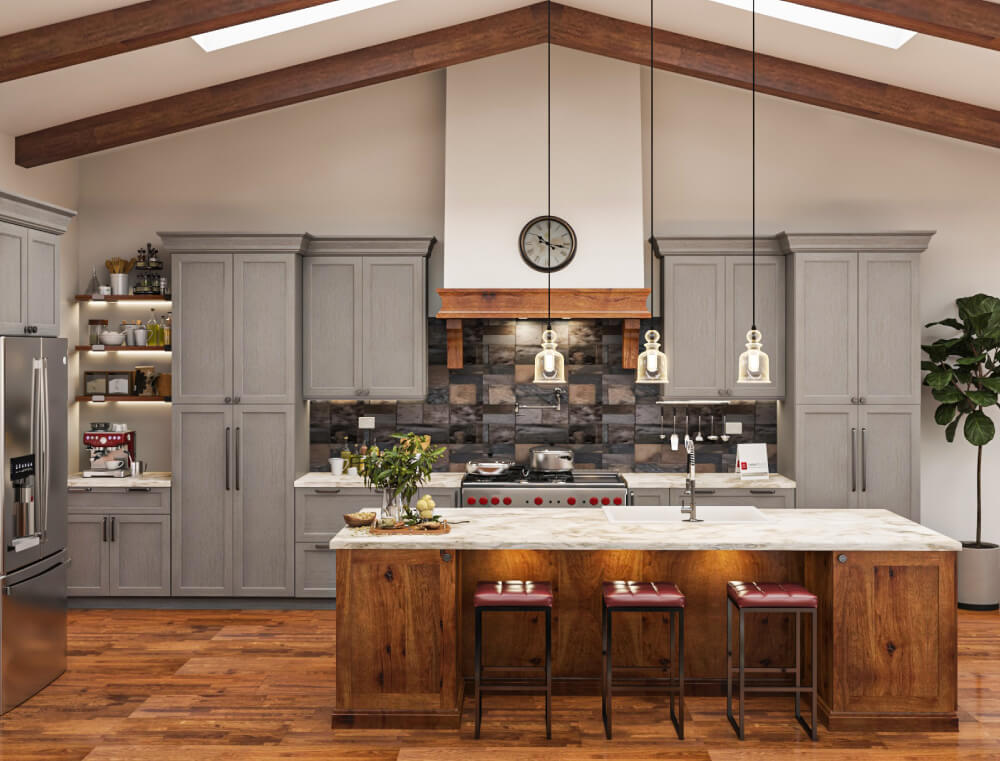 Upton Brown Midtown Grey Kitchen | Kitchen Design Inspiration | Cabinetselect.com
