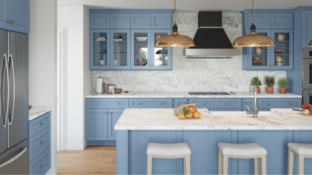 Xterra Blue Shaker Kitchen Cabinets | Kitchen Design Inspiration | Cabinetselect.com