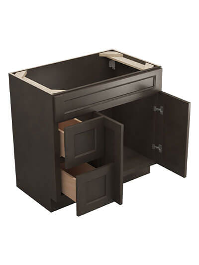 TS-S3621BDL-34-1/2″: Townsquare Grey 36″ Left Drawers (2) Vanity