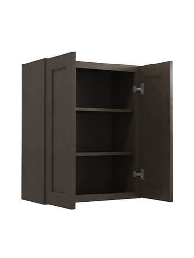 TS-W2430B: Townsquare Grey 24″ Double Door Wall Cabinet