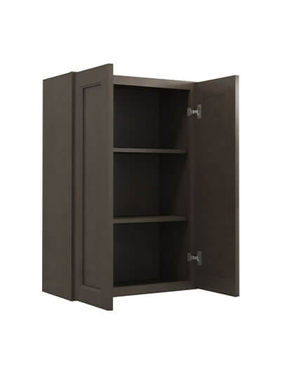 TS-W2436B: Townsquare Grey 24″ Double Door Wall Cabinet