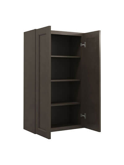 TS-W2442B: Townsquare Grey 24″ Double Door Wall Cabinet