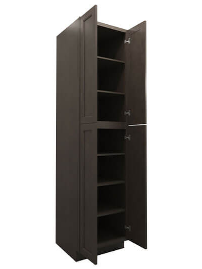 TS-WP2496B: Townsquare Grey 24″ 4 Door Pantry Cabinet