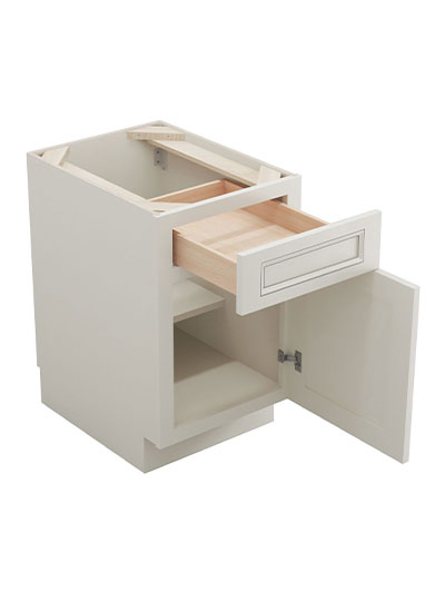 TQ-B18: Townplace Crema 18″ 1 Drawer 1 Door Base Cabinet