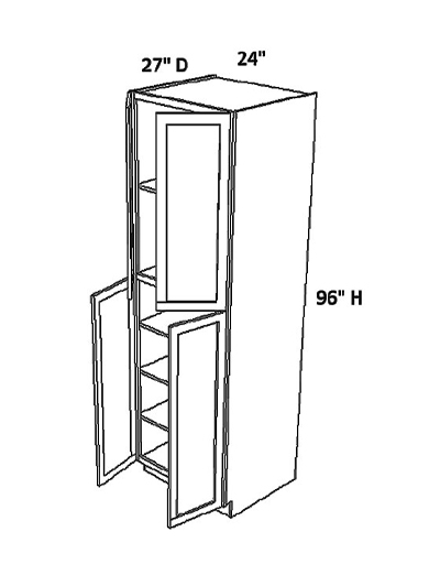 Unfinished Shaker Tall Pantry Cabinet Wp249627