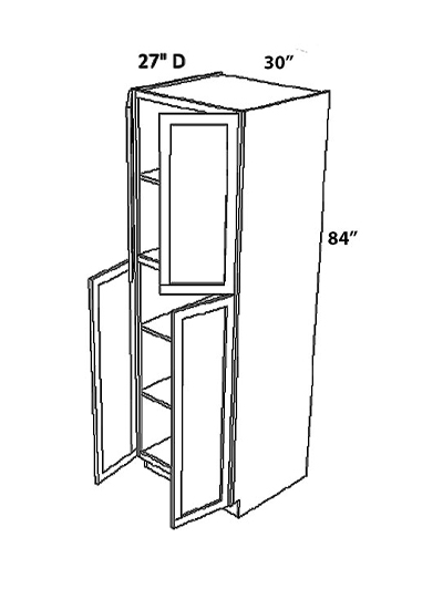 Unfinished Shaker Tall Pantry Cabinet Wp308427