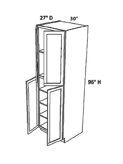 Unfinished Shaker Tall Pantry Cabinet Wp309627