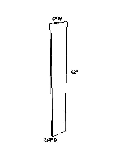 Unfinished Shaker Wall Filler W6″ x H42″ x D0.375″