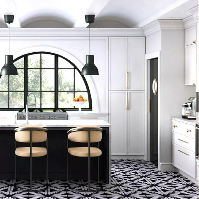 Petit White Skinny Shaker Cabinets | CabinetSelect.com