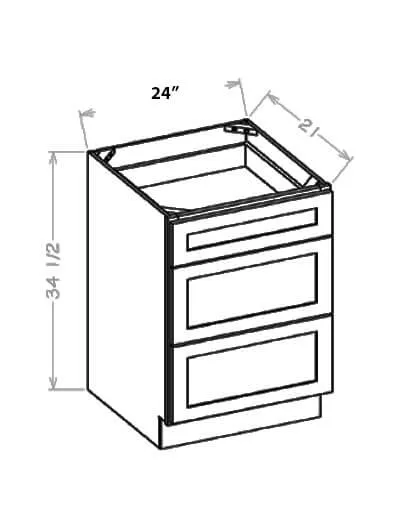 Shaker Grey Vanity Drawer Base 3vdb24