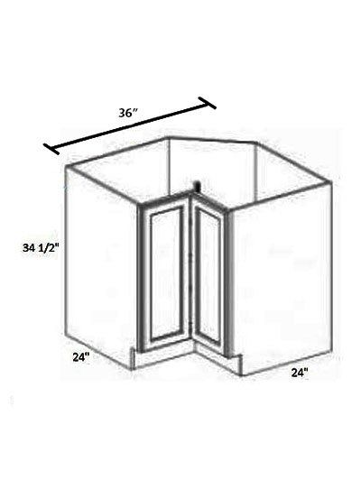 Rockport White 36″ Single Bi-Fold Door Lazy Susan Cabinet