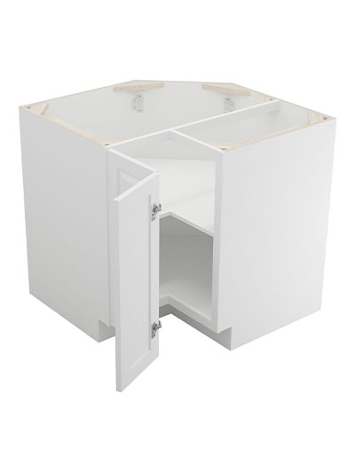GW-LS3612S: Gramercy White 36″ Easy Reach Corner Cabinet