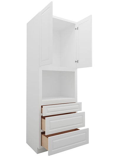 GW-OC3396B: Gramercy White 33″ 3 Drawer 2 Door Oven Cabinet